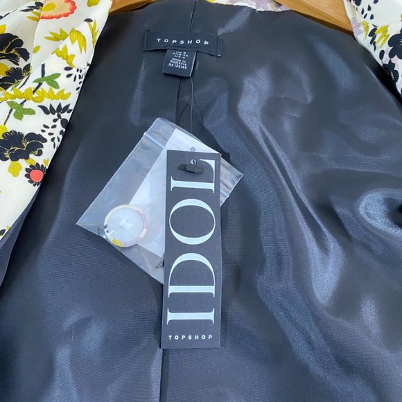 NWT Topshop IDOL Floral Leaf Print Blazer Size 4 US - Picture 12 of 12
